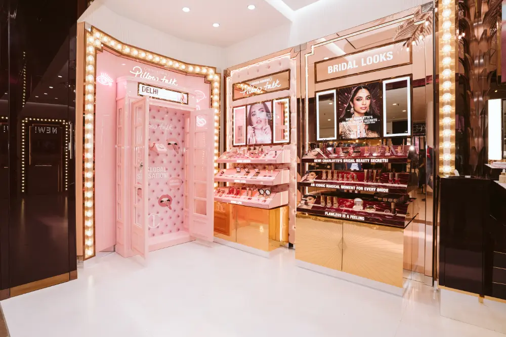 Charlotte Tilbury's new Delhi store with lots of beauty counters