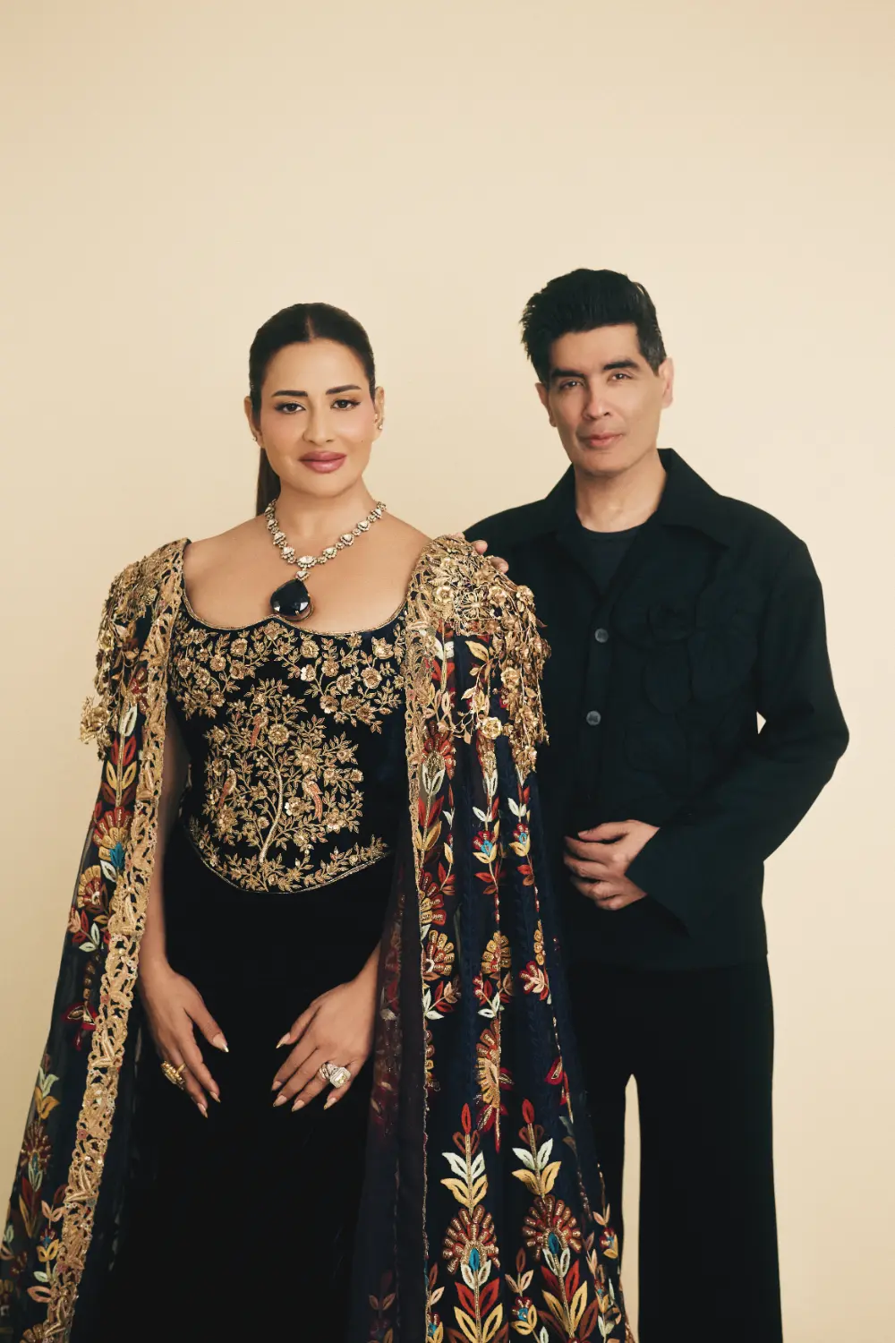 Sudha Reddy with designer Manish Malhotra