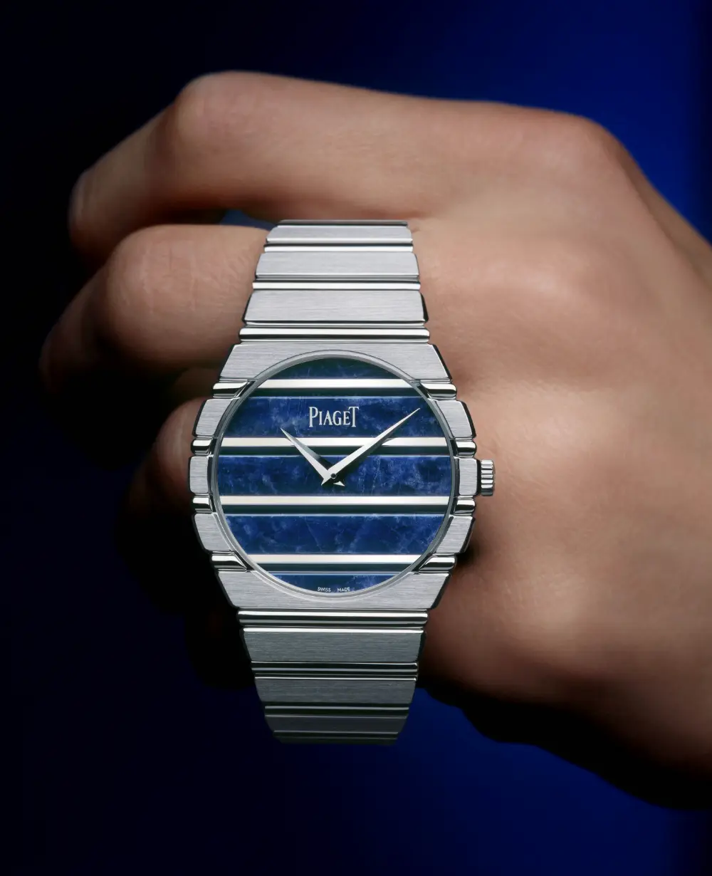 The 38 mm white gold Piaget Polo 79 G0A51151 with sodalite dial. Photo by Brigitte Niedermair