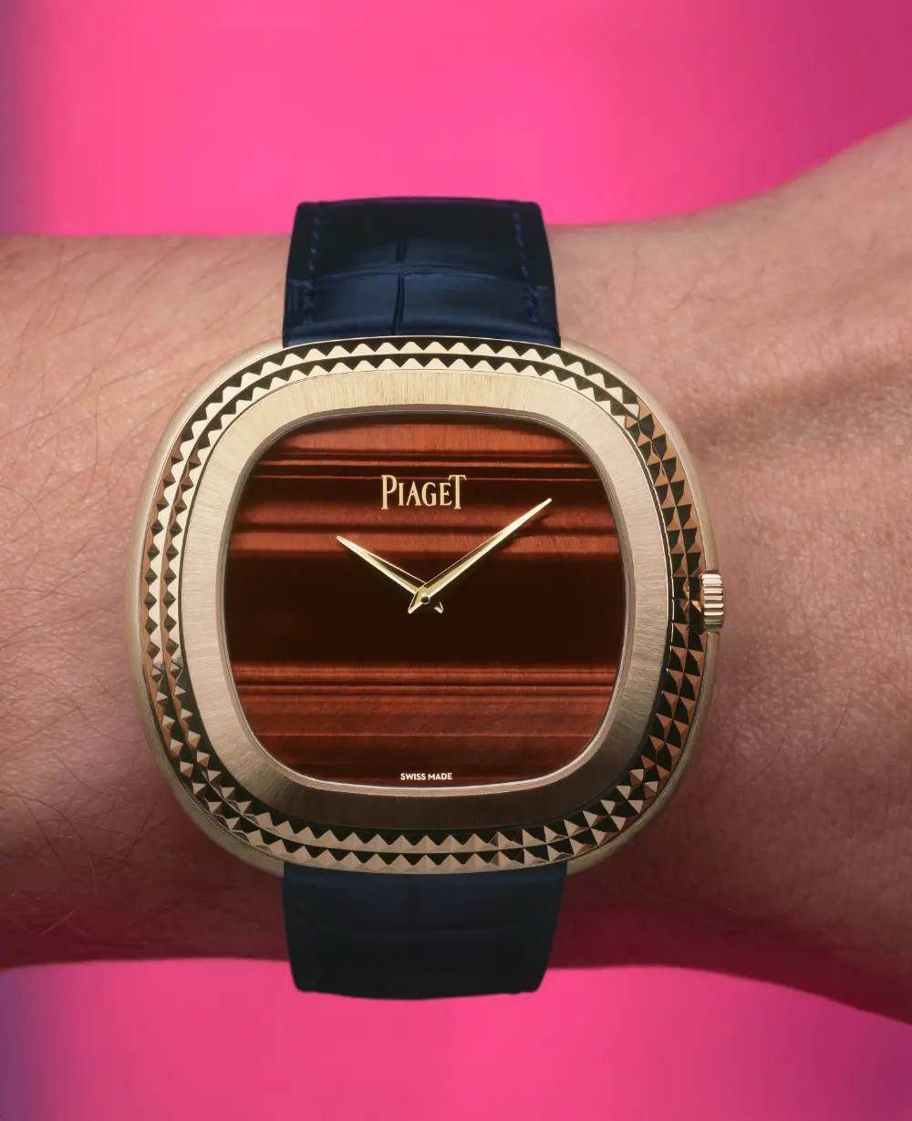 The 45 x 43 mm Andy Warhol G0A51245 in pink gold