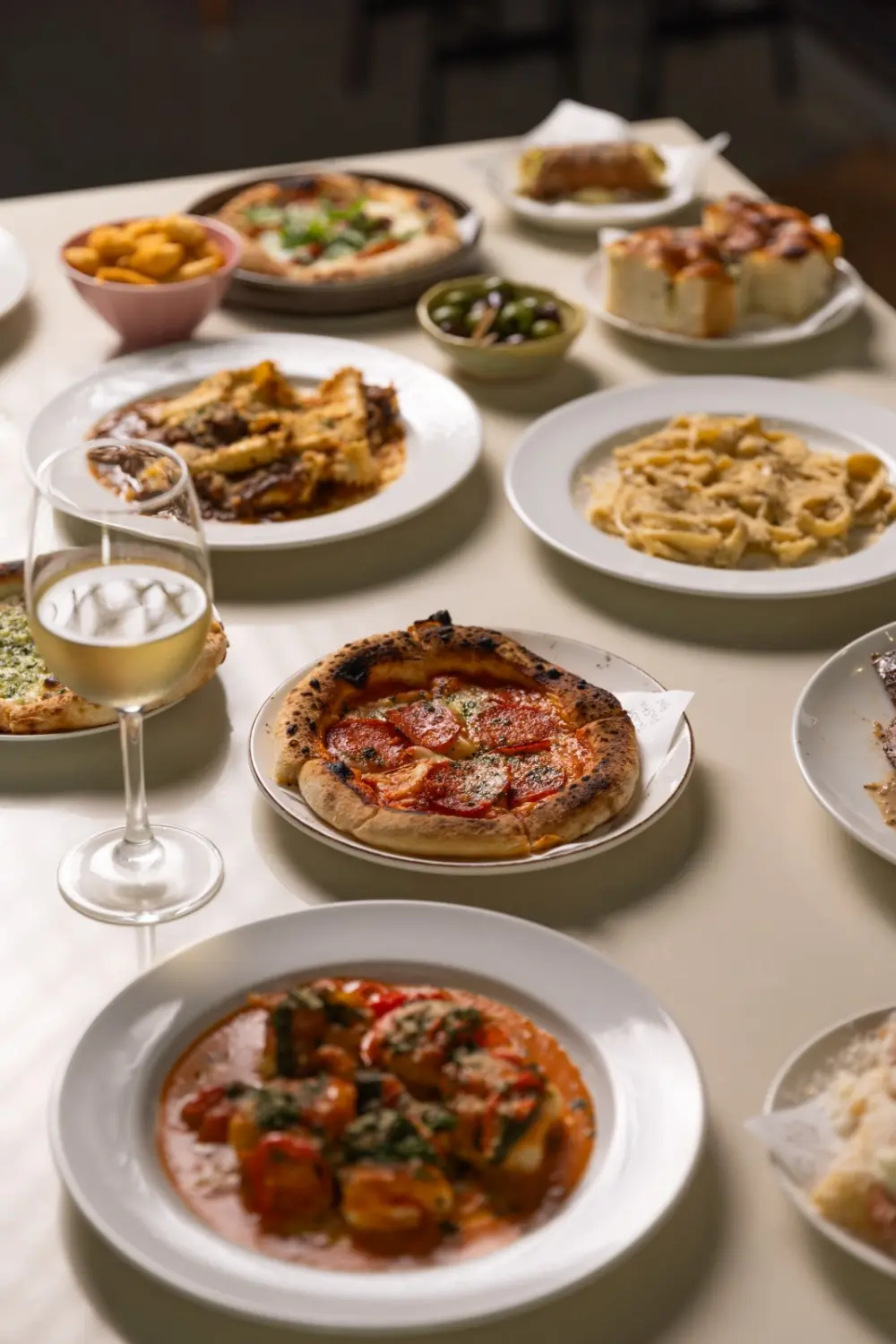 A spread of Italian fare